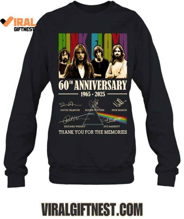 Pink Floyd 60th Anniversary 1965-2025 Thank You For The Memories Limited Edition Shirts