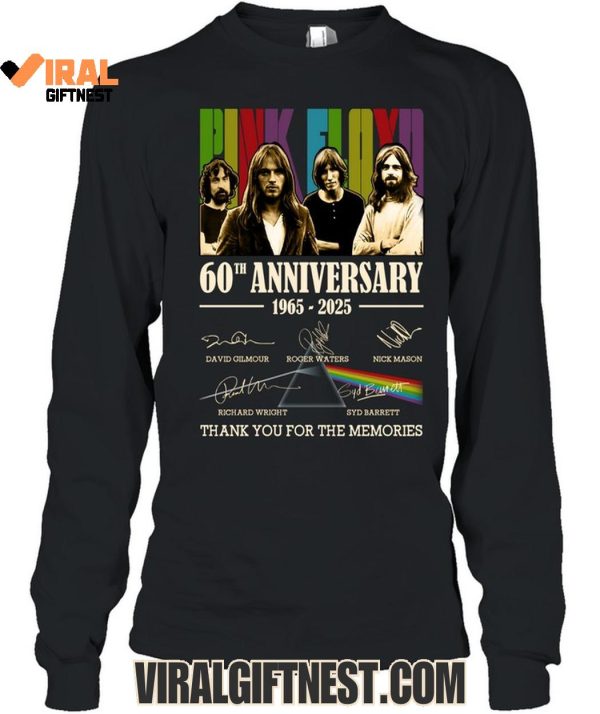 Pink Floyd 60th Anniversary 1965-2025 Thank You For The Memories Limited Edition Shirts