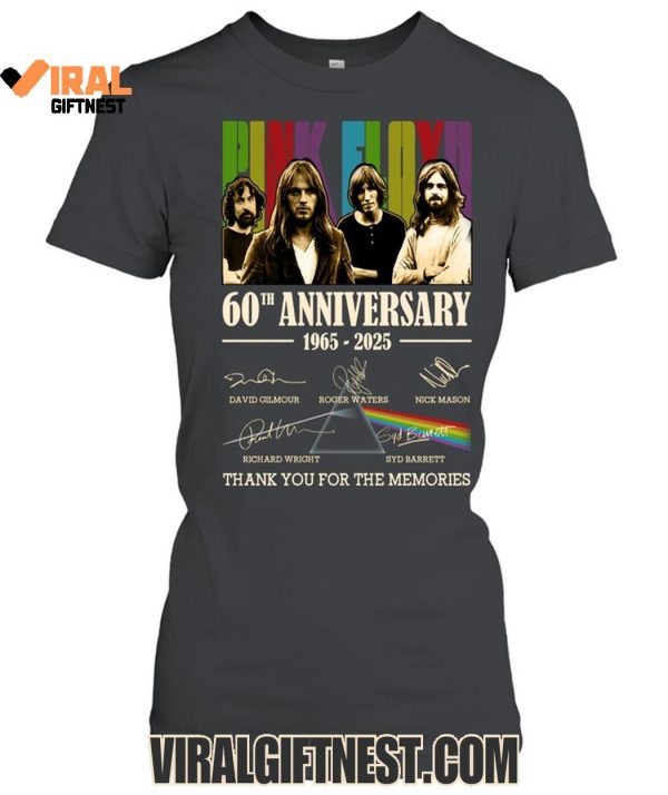 Pink Floyd 60th Anniversary 1965-2025 Thank You For The Memories Limited Edition Shirts