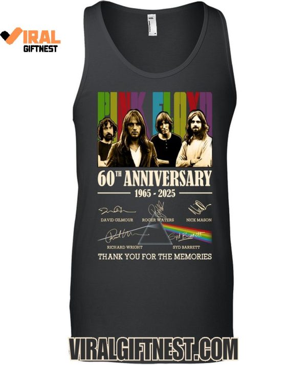 Pink Floyd 60th Anniversary 1965-2025 Thank You For The Memories Limited Edition Shirts