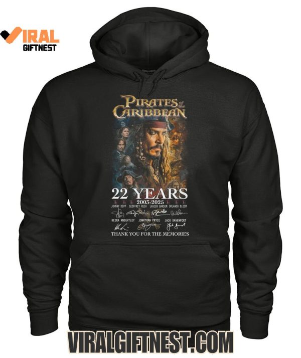 Pirates Of The Caribbean 22 Years 2003-2025 Thank You For The Memories Shirts