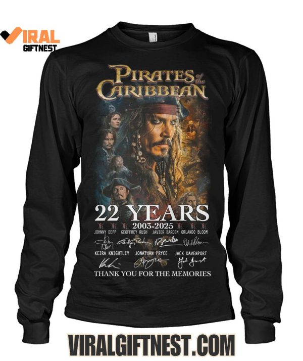 Pirates Of The Caribbean 22 Years 2003-2025 Thank You For The Memories Shirts