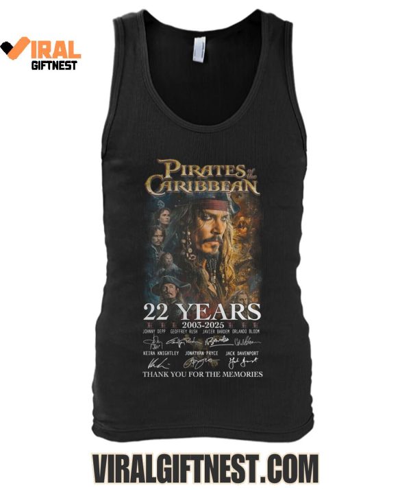 Pirates Of The Caribbean 22 Years 2003-2025 Thank You For The Memories Shirts