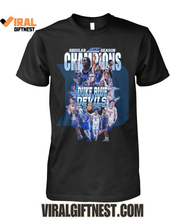 Regular ACC Season Champions Duke Blue Devils Men’s Basketball 2025 Limited Edition Shirts