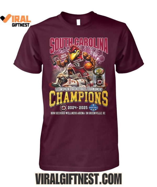 South Carolina Gamecocks SEC Women’s Basketball Tournament Champions 2025 Limited Edition Shirts