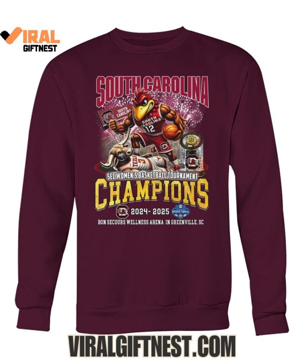 South Carolina Gamecocks SEC Women’s Basketball Tournament Champions 2025 Limited Edition Shirts