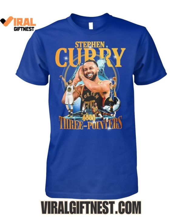 Stephen Curry x Golden State Warriors 4000 Three-Pointers Limited Edition Shirts