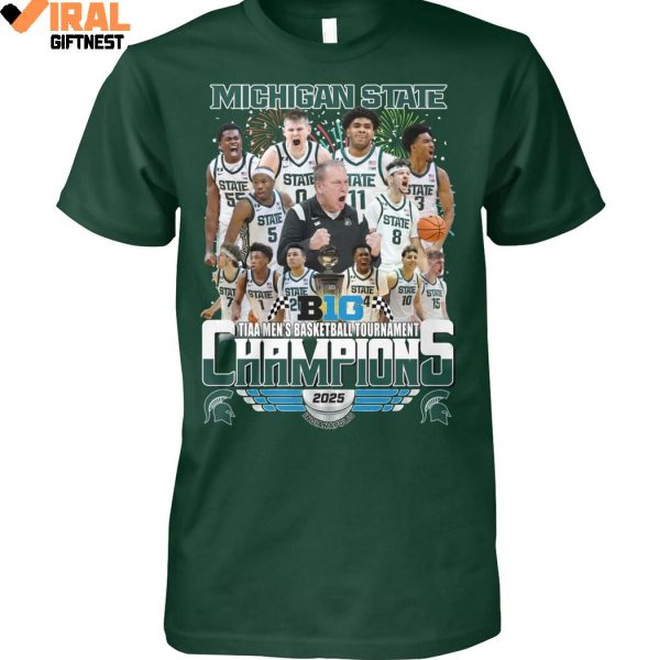 TIAA Men’s Basketball Tournament Champions 2025 Michigan State Limited Edition Shirts