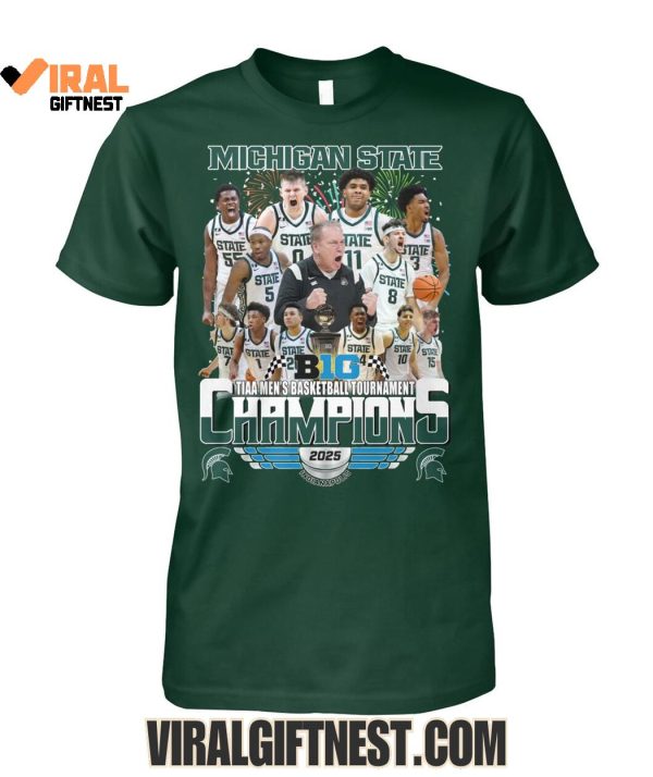 TIAA Men’s Basketball Tournament Champions 2025 Michigan State Limited Edition Shirts