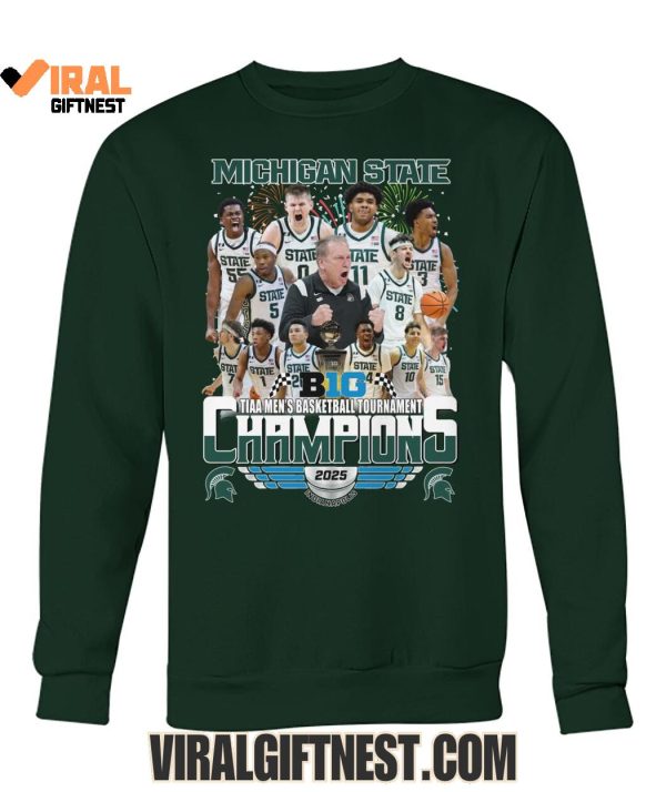 TIAA Men’s Basketball Tournament Champions 2025 Michigan State Limited Edition Shirts