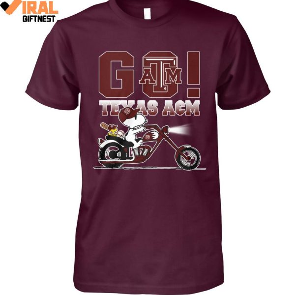 Texas A&M Aggies Baseball x Snoopy Go! Limited Edition Shirts