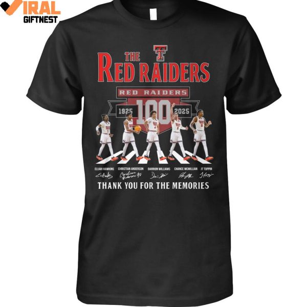 Texas Tech Red Raiders Football 100th 1925-2025 Thank You For The Memories Limited Edition Shirts