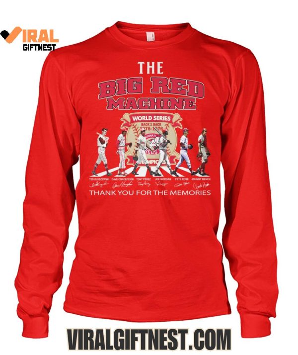 The Big Red Machine World Series Back 2 Back 1975-1976 Cincinnati Reds Champions, Thank You For The Memories Shirts