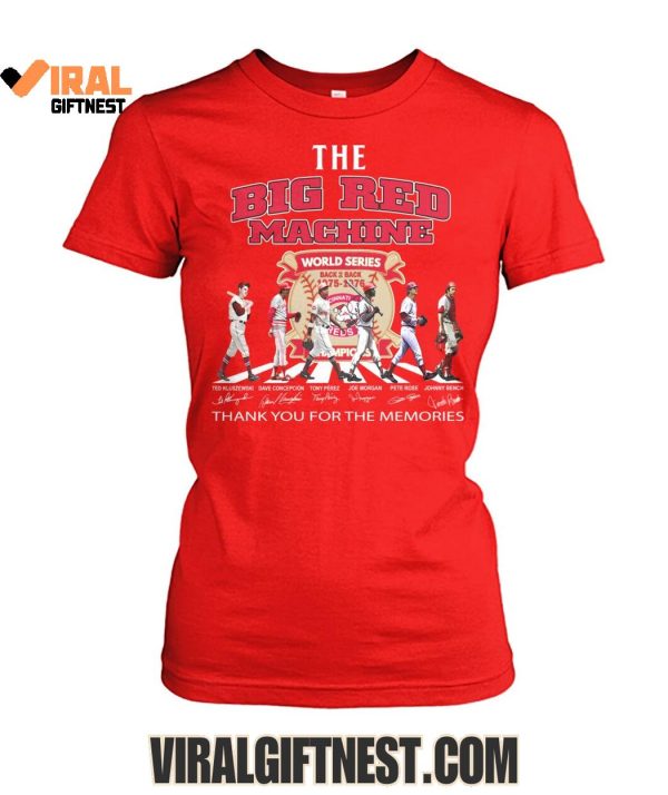 The Big Red Machine World Series Back 2 Back 1975-1976 Cincinnati Reds Champions, Thank You For The Memories Shirts