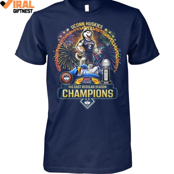 UConn Huskies Basketball Big East Regular Season Champions Limited Edition Shirts